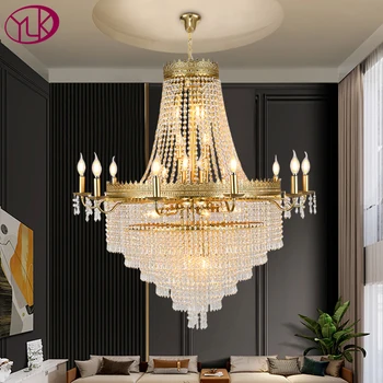 Nagy modern kristálycsillár a nappalihoz luxus lakberendezés függő lámpatest villa lépcsőház led cristal csillogó lámpa