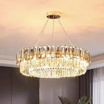 Nordic LED kristálycsillárok arany luxus világítás Étkező Nappali hálószoba Konyha Sziget fények Beltéri függő lámpa