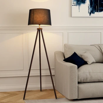 Nordic minimál fa állólámpa Japán állvány LED függőleges lámpa Nappali kanapé diófa padló lámpák Design hangulat lámpa