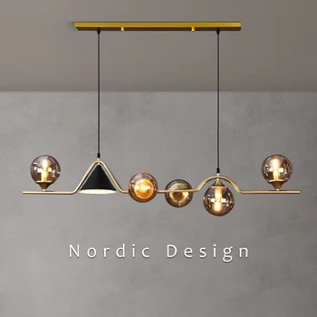 Nordic üveg függőlámpa étkezőhöz Asztal Nappali szemüveg függőlámpa függő lámpák Fényes lámpa