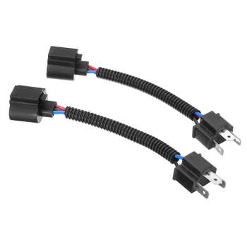 Pair LED fényszóró H4 9003 apa - H13 9008 anya dugódugó csatlakozó adapterek Kábelköteg Ford / Dodge számára