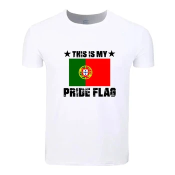 Portugália Pride zászló Pamut diákok Nyári póló Egyéni alkalmi rövid ujjú férfi Női Fiú Lány Póló Gyerek póló