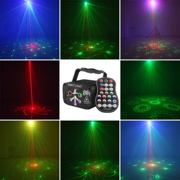 projektor USB újratölthető LED ALIEN RGB Mini DJ Disco lézerfény UV hang stroboszkóp színpadi hatás esküvő karácsony ünnepi party lámpa