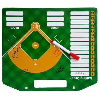 PVC hordozható baseball taktikai tábla Dry Erase baseball felállási tábla játéktervekhez és stratégiákhoz