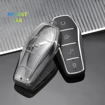 Soft TPU Car Key Case Cover Auto Shell Fob tartó BYD Song Qin Han EV Tang DM 2018 2019 2020 2021 2022 Tartozékok