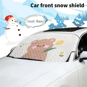 Szélvédő hótakaró porálló Napálló fagyálló univerzális rajzfilm nyúl autó téli szélvédő jégvédő autóhoz