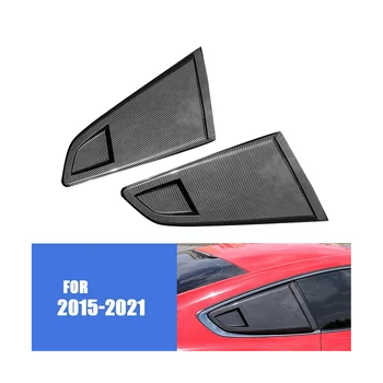 Szénszálas megjelenés 1/4 hátsó oldalsó szellőzőnegyed ablak zsalu redőny burkolat a 2015-2022 közötti Ford Mustanghoz