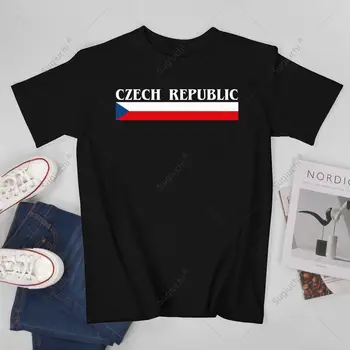 Uniszex Férfi Cseh Köztársaság Prémium póló Pólók Női Fiú 100% pamut póló