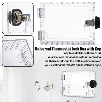  Univerzális termosztát zárdoboz kulccsal termosztát védőburkolat termosztát fali termosztát burkolathoz
