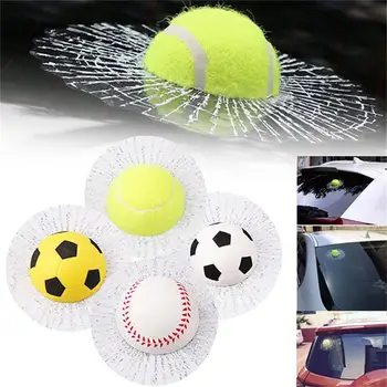 Vicces 3D teniszlabda Kosárlabda Labdarúgás Hit Ablakrepedés Autó matrica dekoráció Autó matricák hamisítása 2021