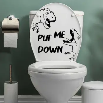 WC matrica Dinoszaurusz szlogenek WC-fedél matricák Vízálló gyerek fürdőszobai matricák Vicces eltávolítható matricák a fürdőszobához Egyszerű