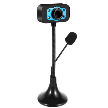 Webkamera USB nagyfelbontású webkamera 4 LED webkamera mikrofonnal Asztal Skype Youtube számítógéphez PC laptop