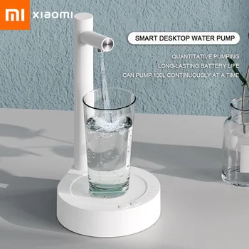 Xiaomi elektromos vízadagoló hordozható automatikus palackszivattyú Gallon asztali USB újratölthető vízszivattyú adagoló állvánnyal