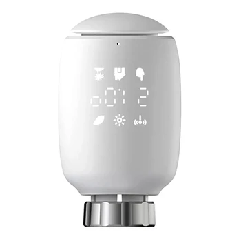 Zigbee Smart TRV programozható termosztatikus radiátorszelep App távoli hőmérséklet-szabályozó Alexa a Google Home számára Egyszerű telepítés