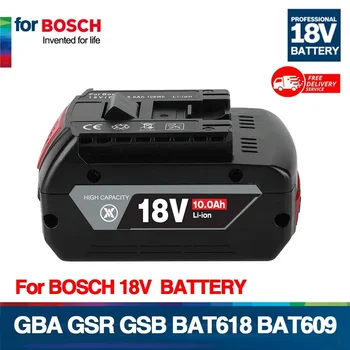 ÚJ 18V 10Ah újratölthető Li-Ion akkumulátor Bosch 18V Power Tool Backup 6000mAh hordozható csere BAT609 jelzőfényhez
